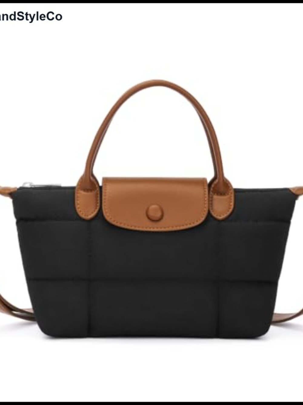 Puffy Quilted Vegan Leather Crossbody Bag Mini Handbag Adjustable Strap
